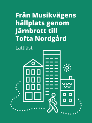 cover image of Från Musikvägens hållplats genom Järnbrott till Tofta Nordgård - Lättläst